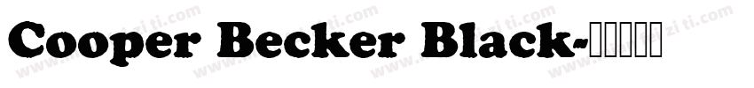 Cooper Becker Black字体转换